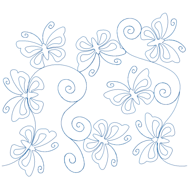 Butterfly And Swirls