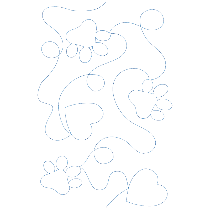 Hearts And Paw Prints 8x12